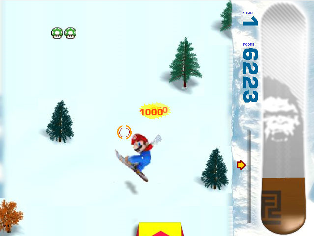 3D Mario Snowboard