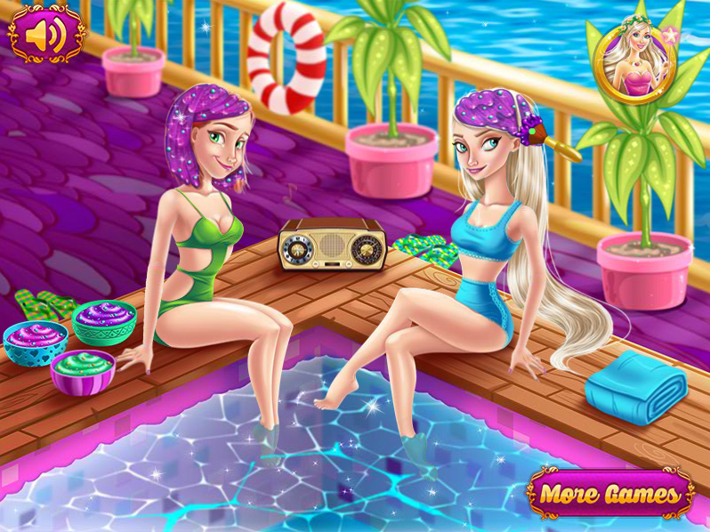 Elsa & Anna Yacht Pool Party