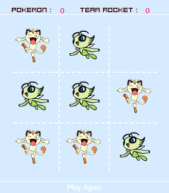 Celebi vs Team Rocket Tic Tac Toe