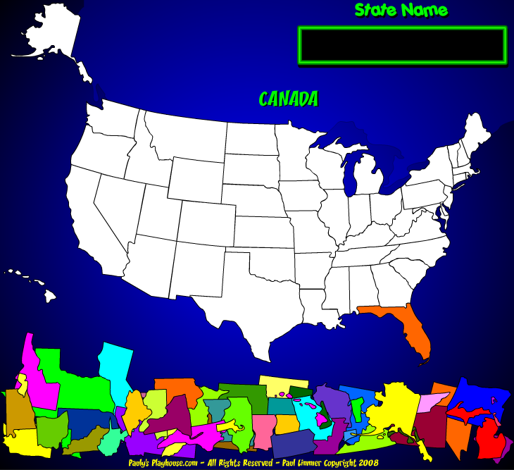 Pauly's Puzzle Map of the United States