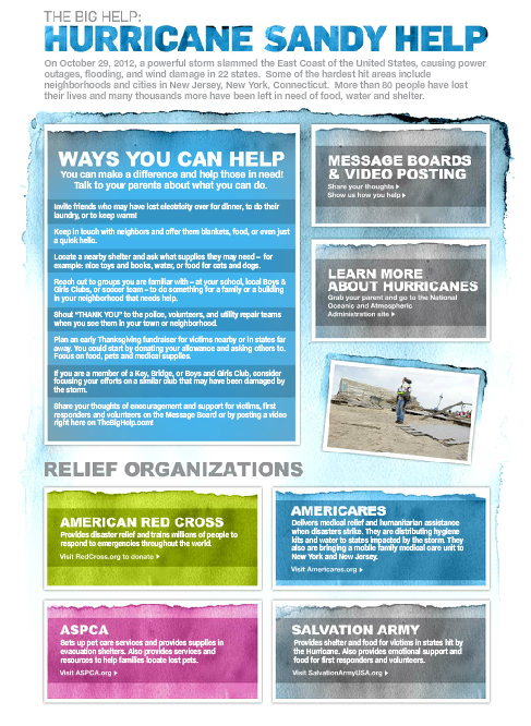 The Big Help: Hurricane Sandy Help