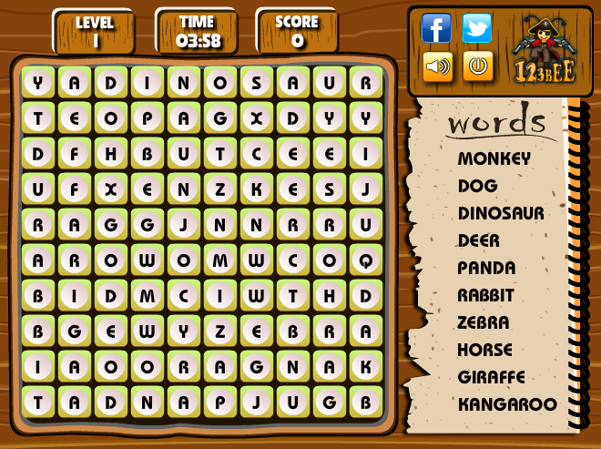 Animals Word Search