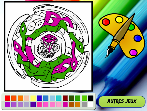 Jeu Coloriage Beyblade