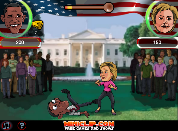 Street Fight Obama vs Hillary