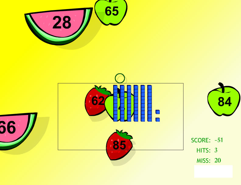 Fruit Splat Place Value