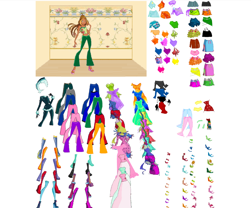 Игра для девочек Одень Флору из Клуба Винкс