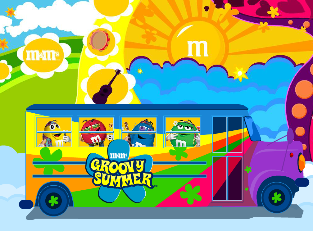 M&M's Groovy Summer Bus Screensaver