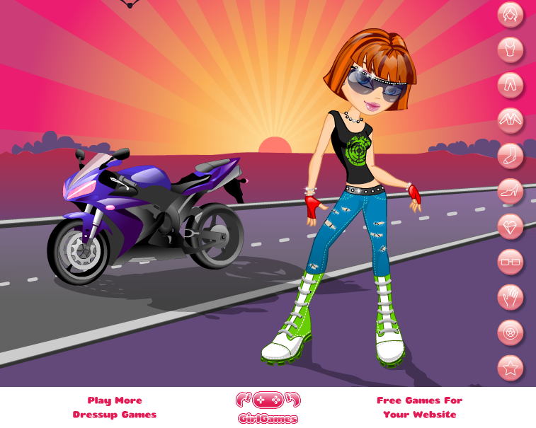 Free Biker Girl