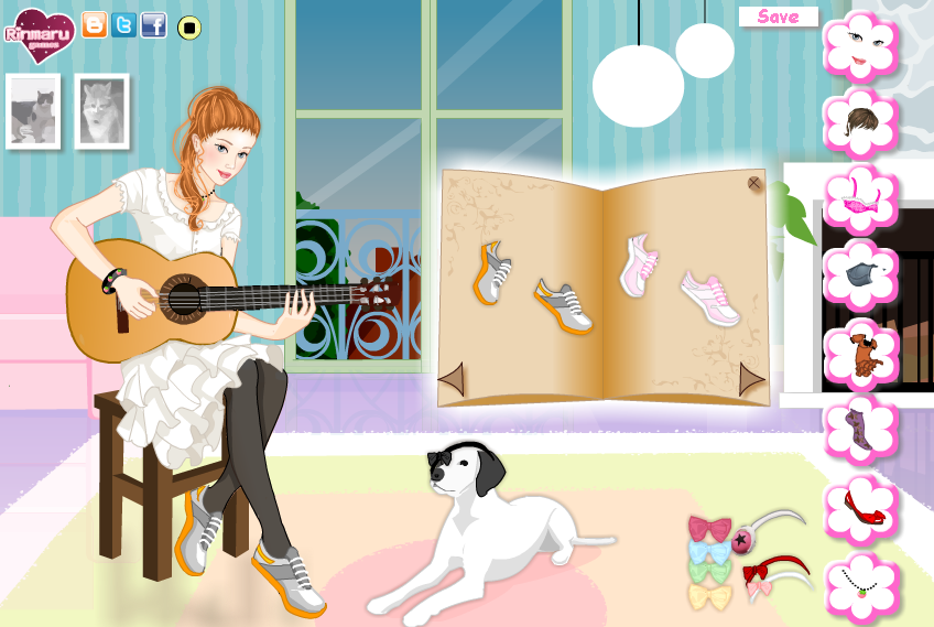 Romantic Guitar Girl Dress Up