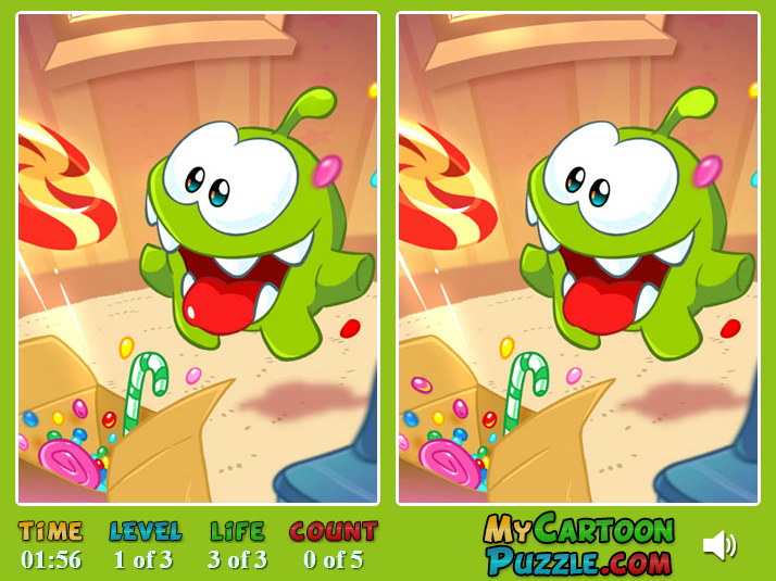 Om Nom Spot the Differences