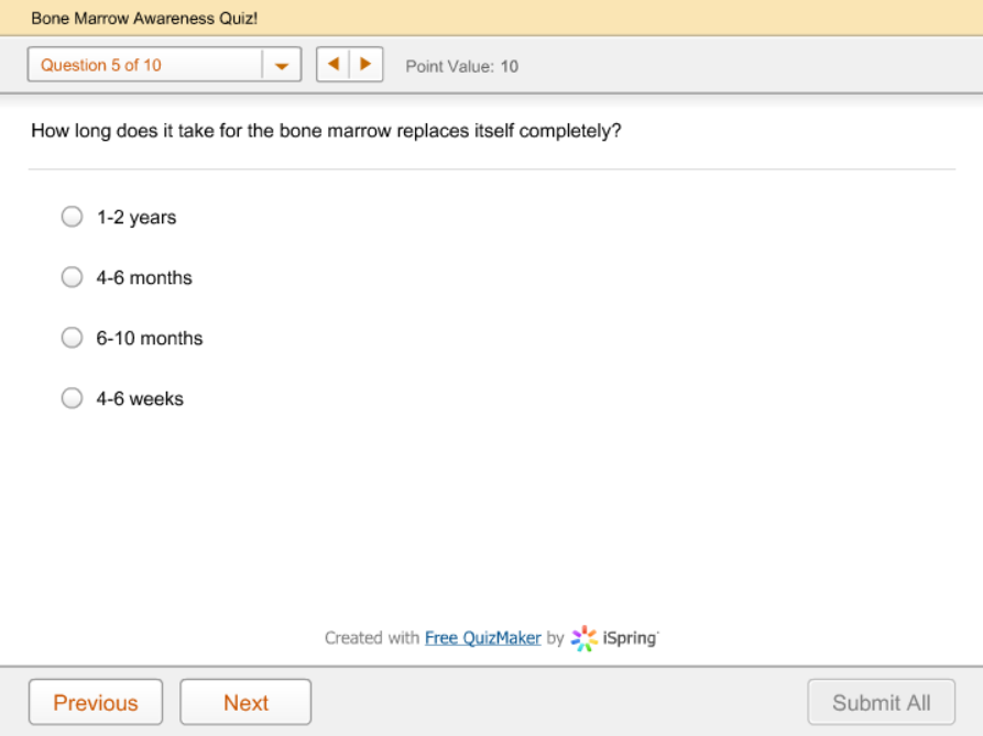 Bone Marrow Awareness Quiz!