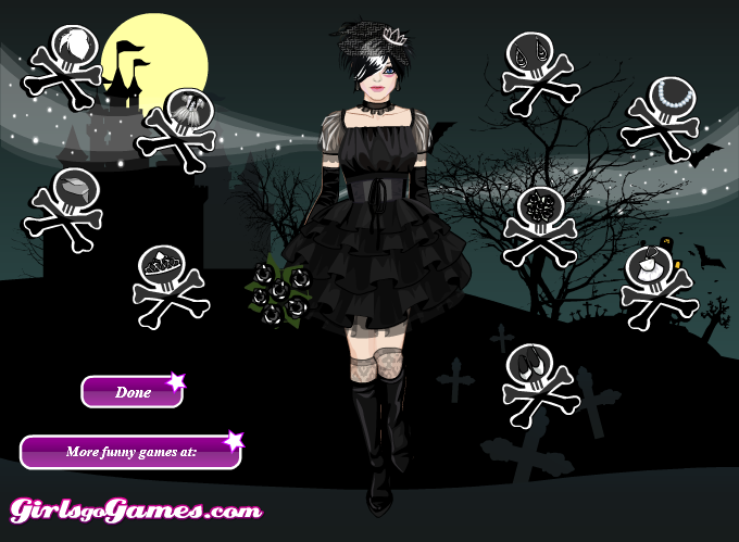 Dark Goth Bride Dress Up