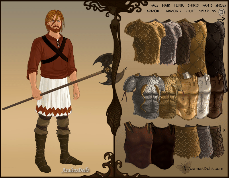Male Warrior Dress Up