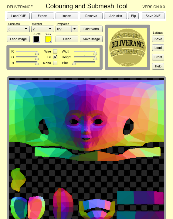 DELIVERANCE Colouring and Submesh Tool