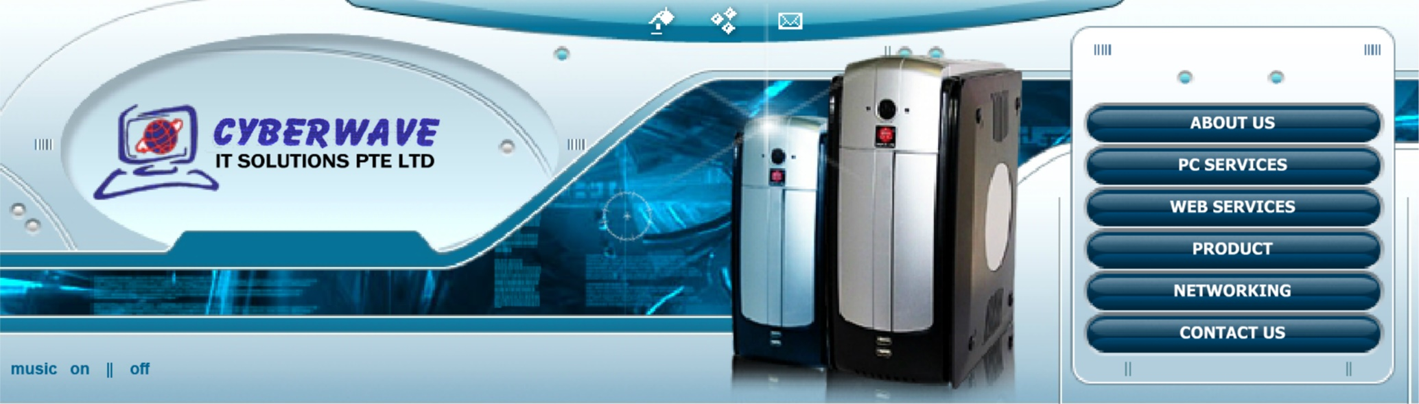 Cyberwave IT Solutions Private Limited Website Header