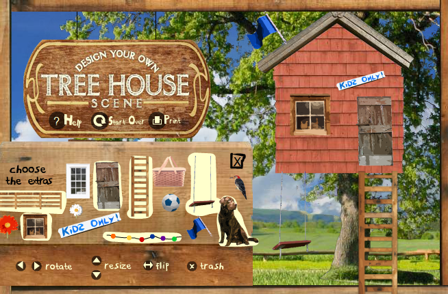 Design Your Own Tree House Scene