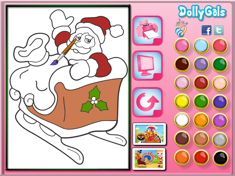 Santa Claus Coming Online Coloring