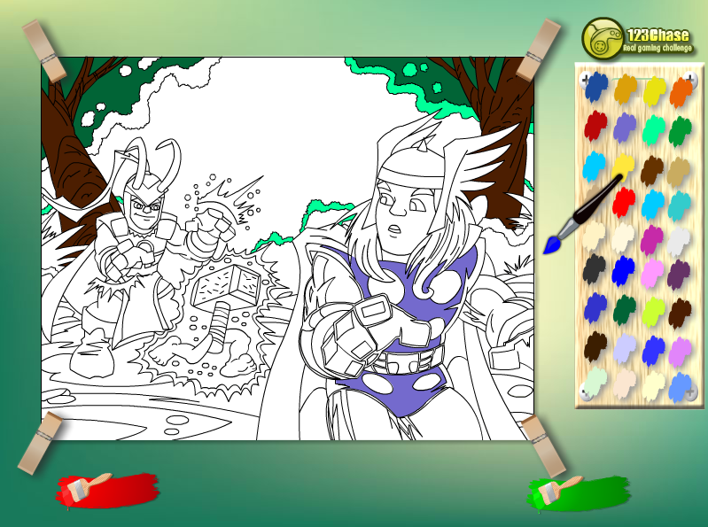 Super Hero Squad Kids Coloring