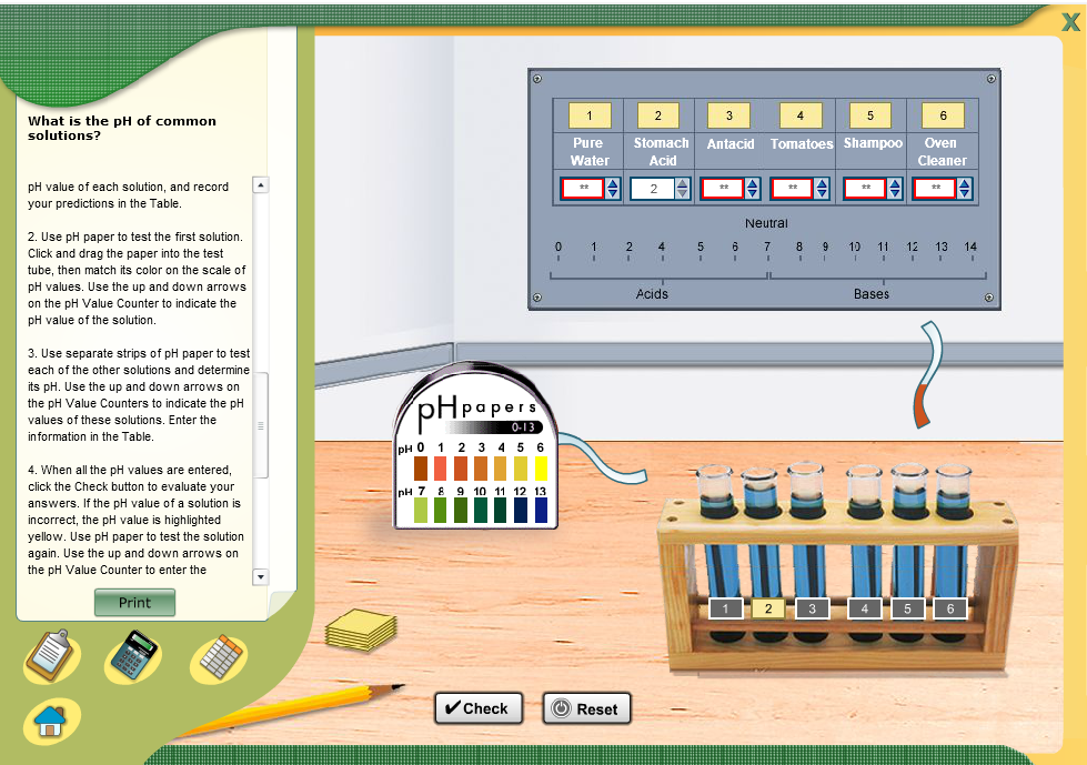 What is the pH of common solutions?