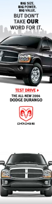 2004 Dodge Durango Banner Ad