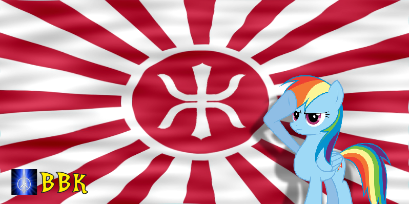 Rainbow Dash salutes Japan