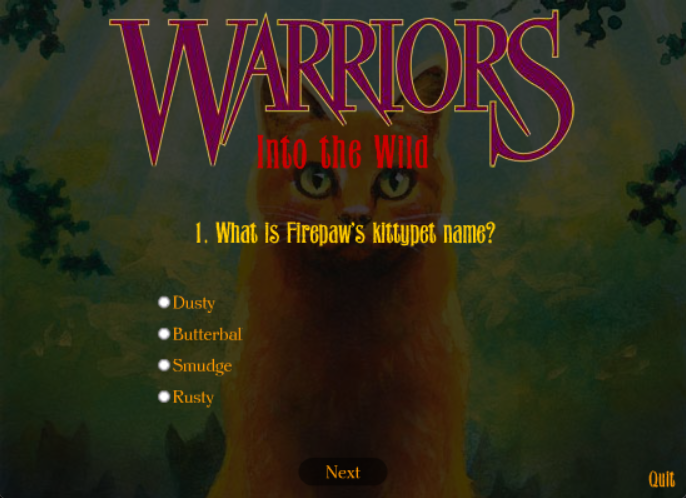 Warriors: Into the Wild Quiz