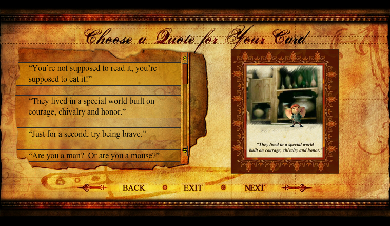The Tale of Despereaux DVD Microsite