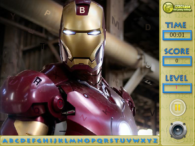 Iron Man – Find the Alphabets