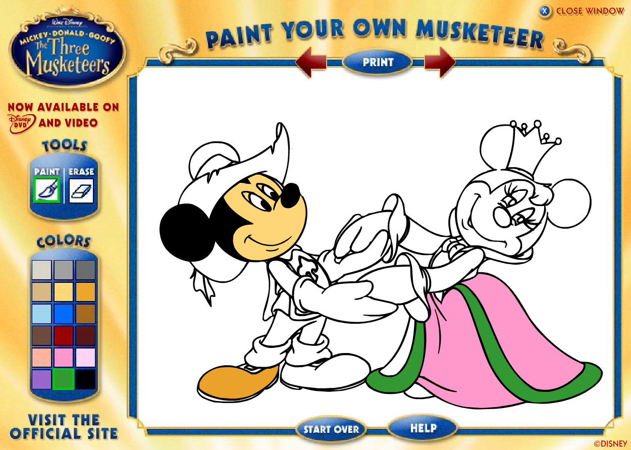 Mickey, Donald and Goofy: The Three Musketeers - Paint Your Own Musketeer