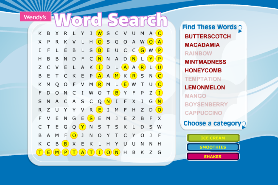 Wendy's Word Search