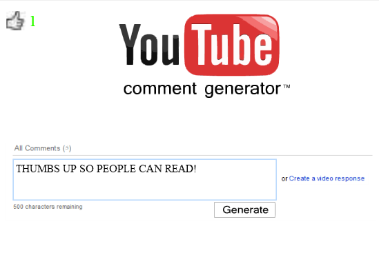 Youtube comment generator