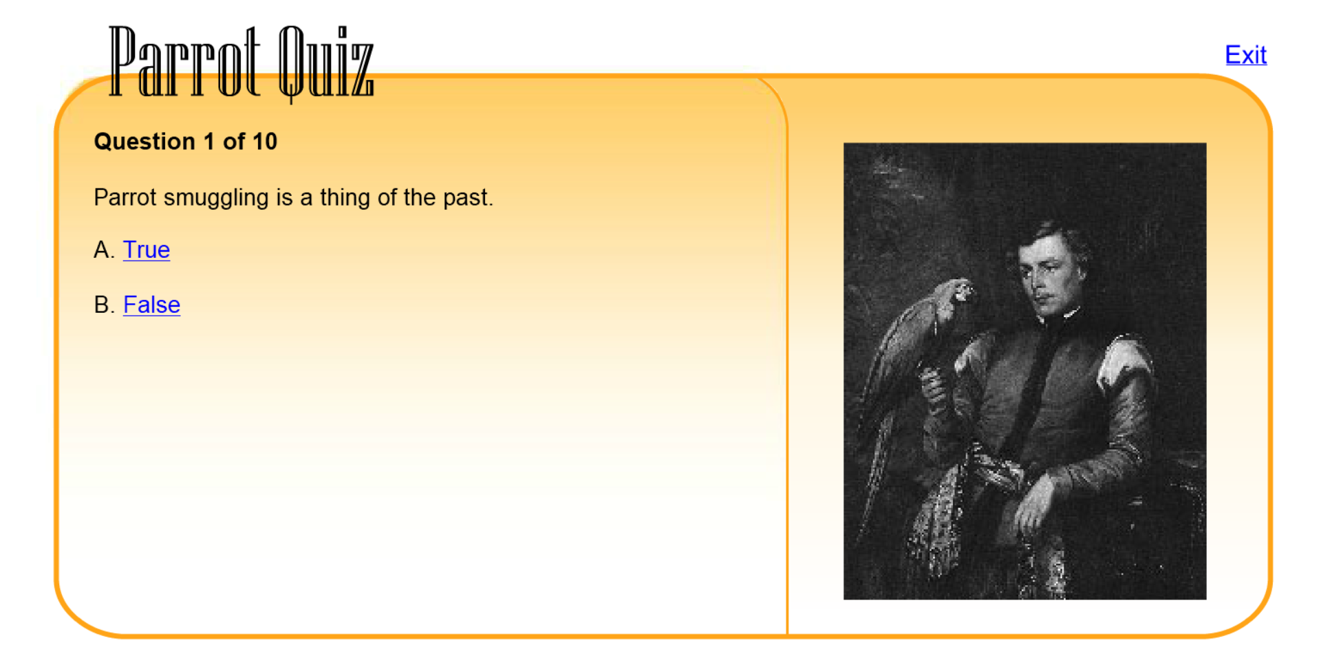 Parrot Quiz