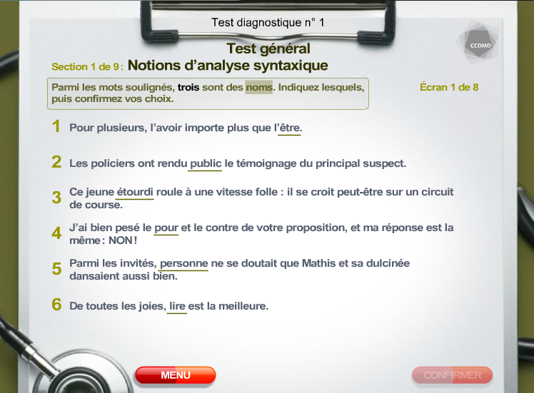 Tests diagnostiques