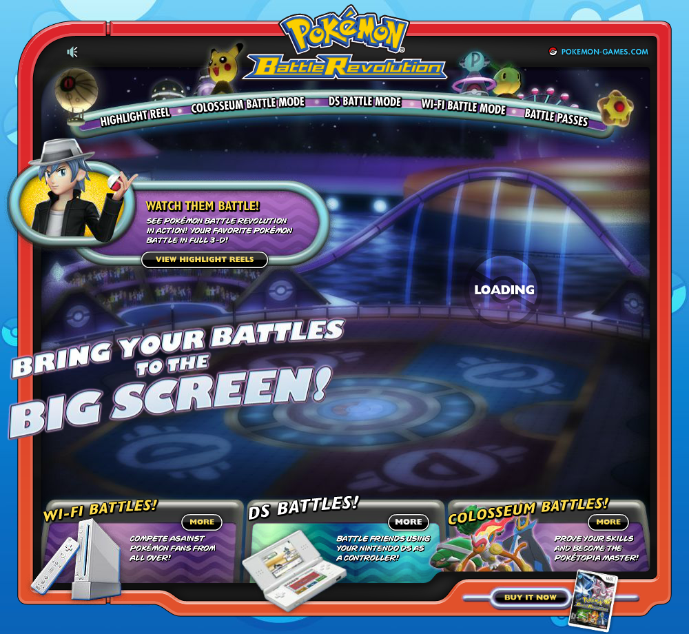 Pokémon Battle Revolution Microsite