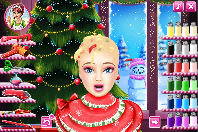 Barbie Xmas Real Haircuts