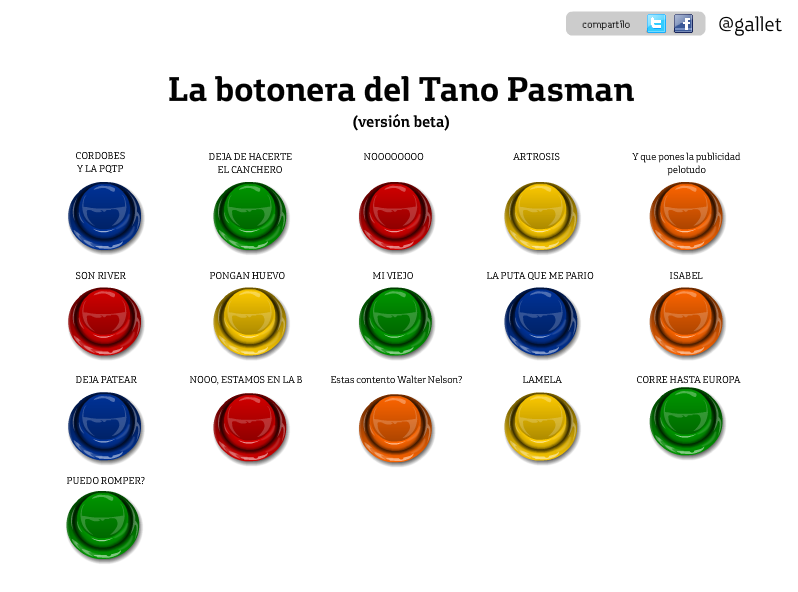 La Botonera del Tano Pasman (beta)