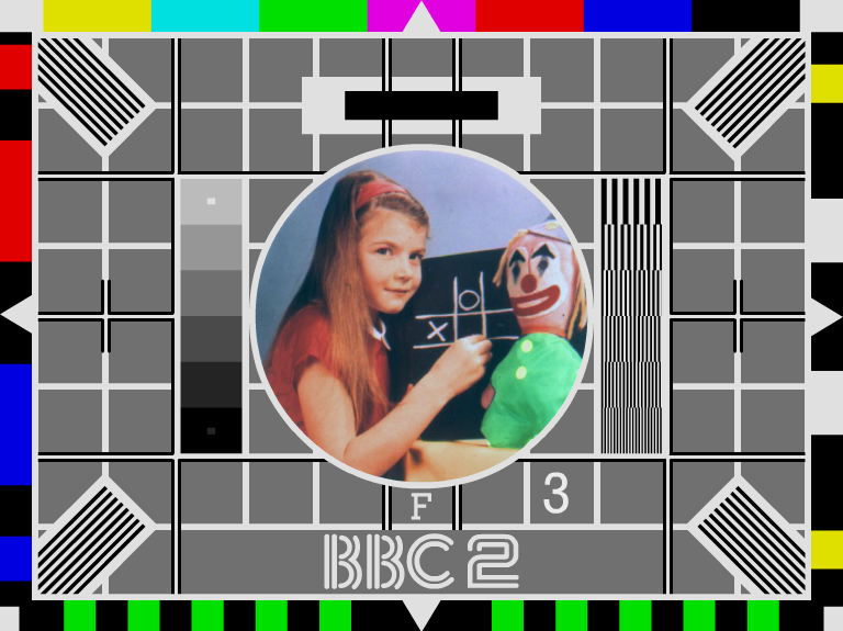 BBC 2 - Test Card F - with countdown #2