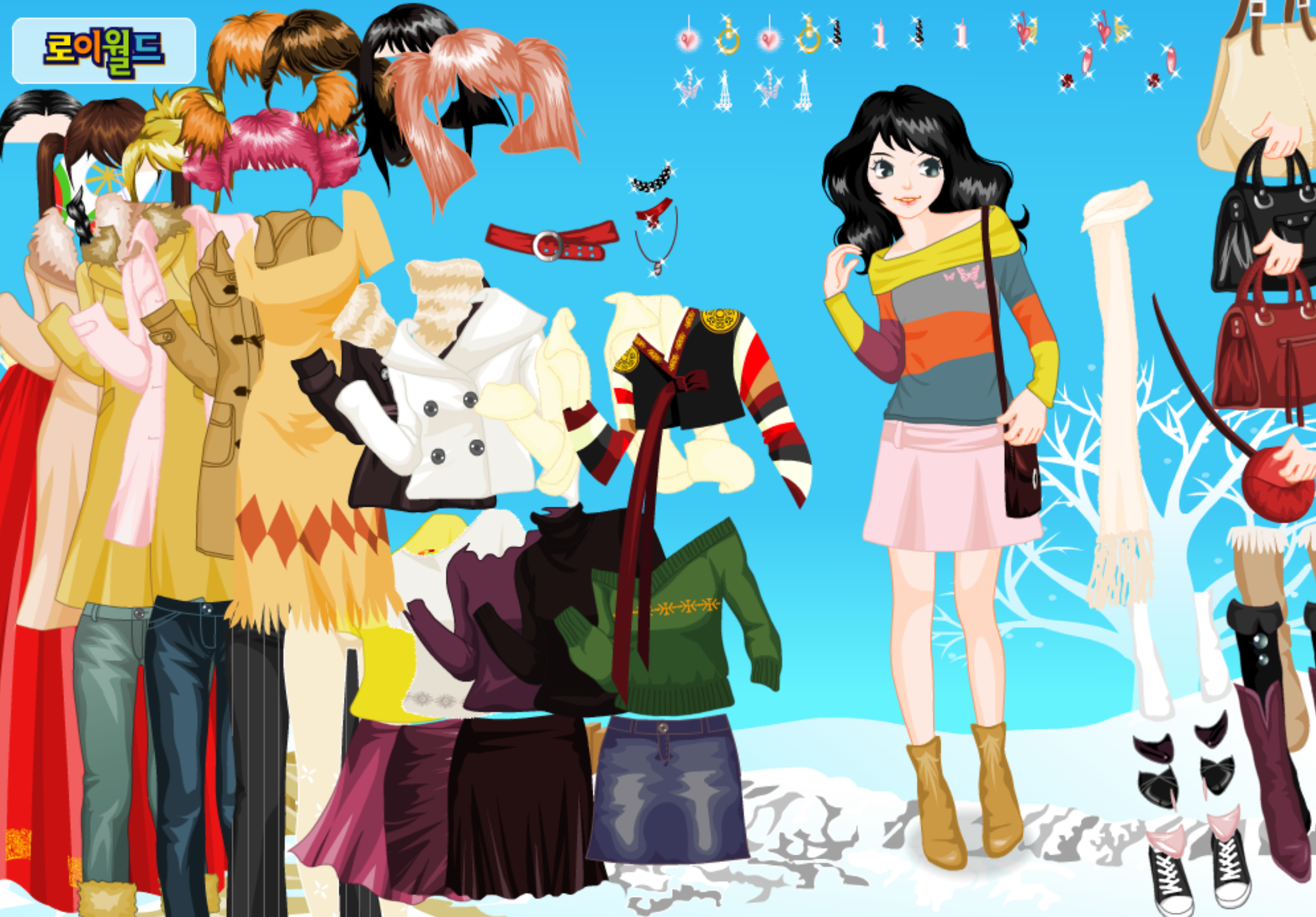 Roiworld Korean Girl Winter Dressup