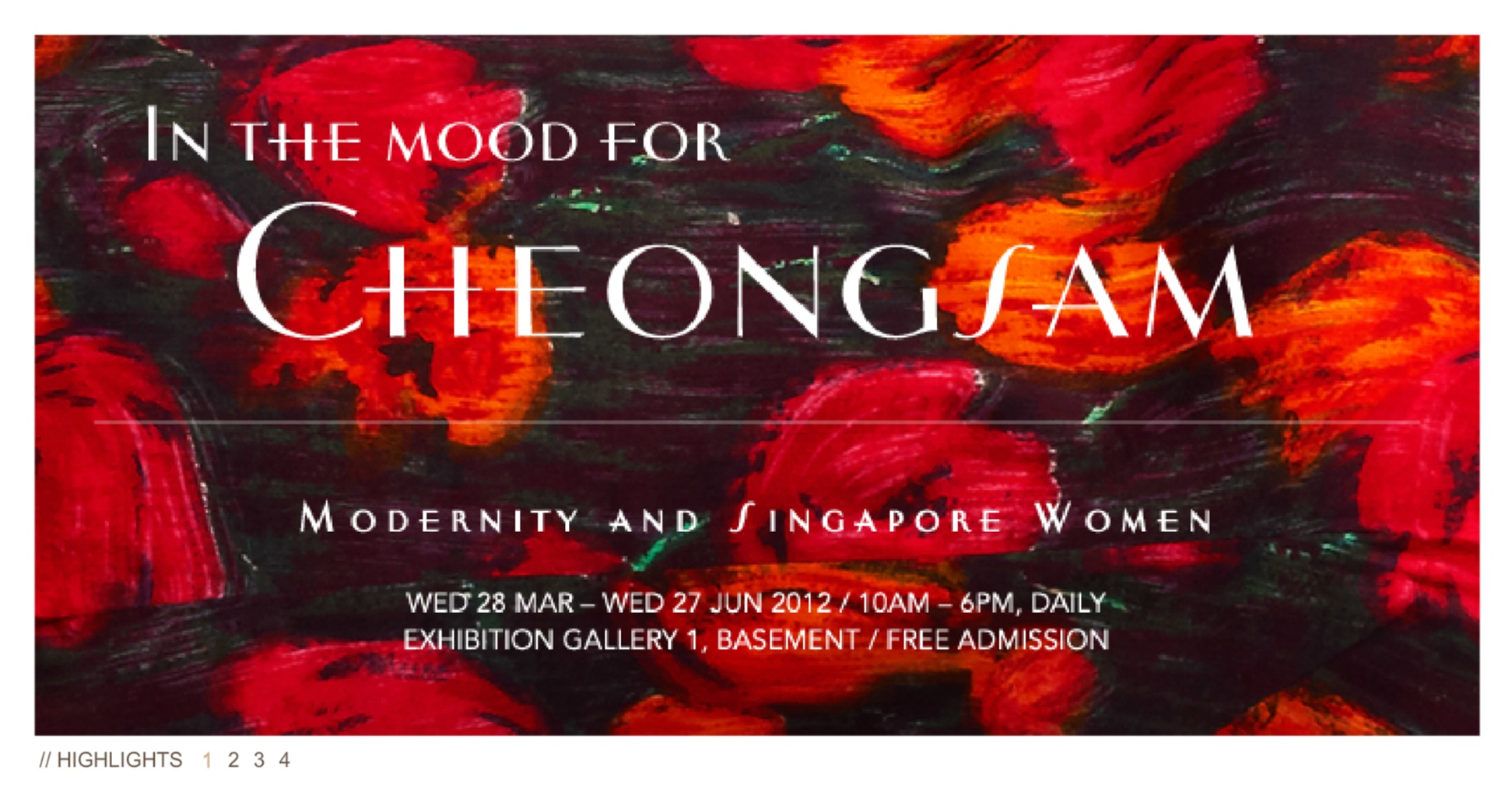 National Museum of Singapore 2012: March-June Highlights Banner