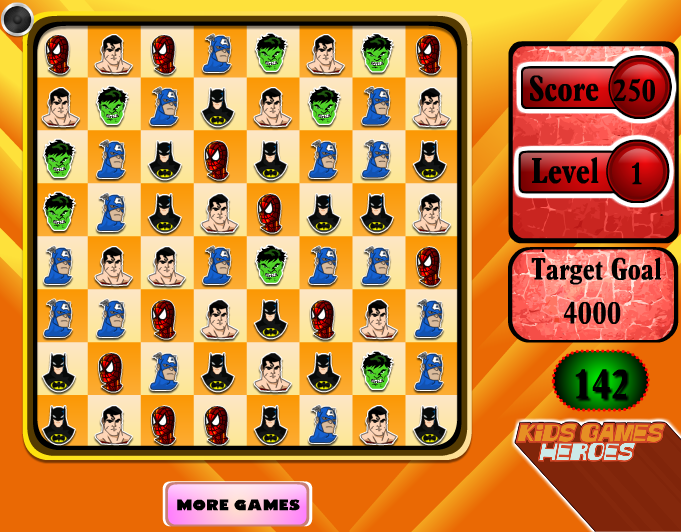 Matching Heroes Puzzle Game