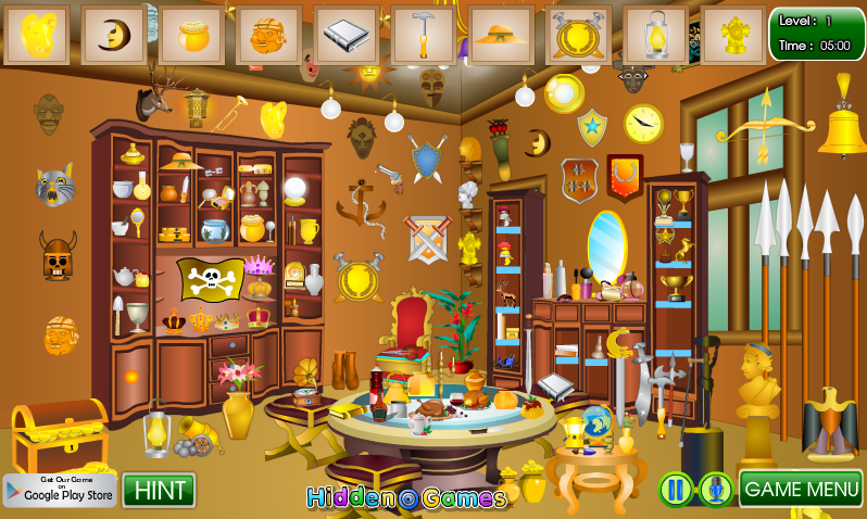 Messy Antique Room Hidden Objects