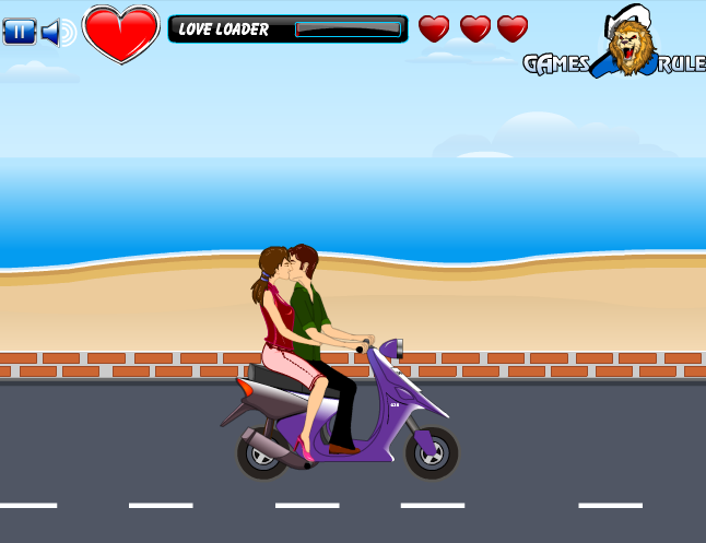 Beach Ride Kiss