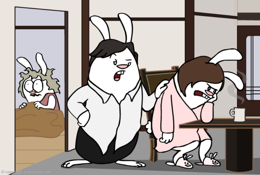The Grudge in 30 Seconds (and Re-Enacted by Bunnies)
