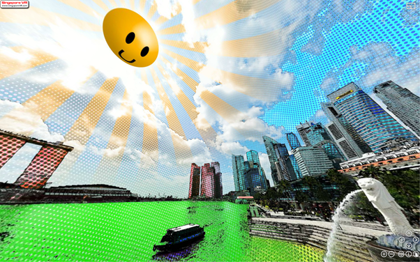 Merlion Pop Art Virtual Reality Image