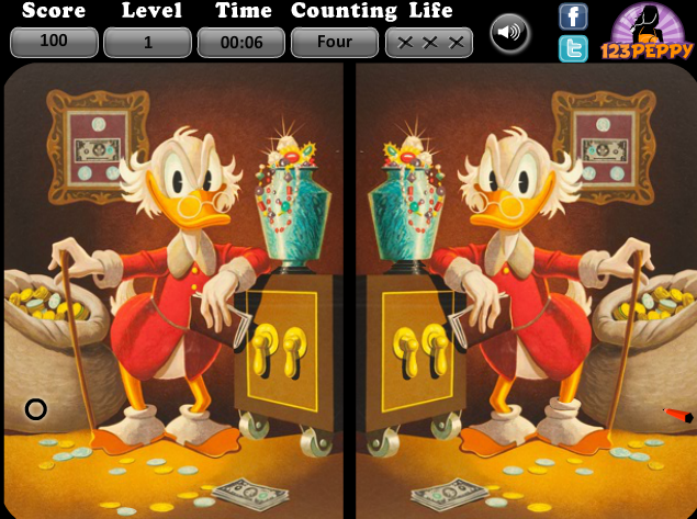 Spot The Difference Scrooge McDuck