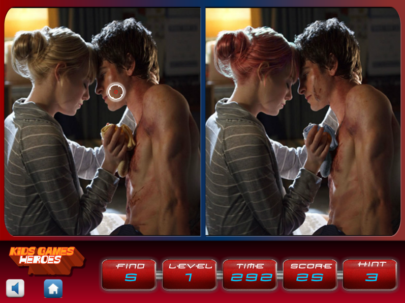 The Amazing Spider-Man Spot the Difference