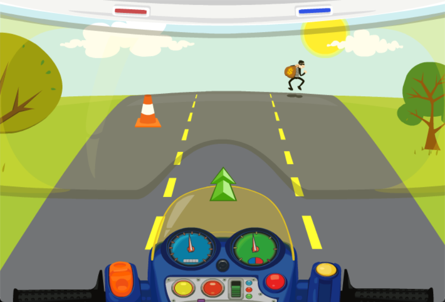 Helmet Heroes Police Car Game