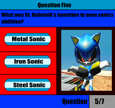 Ultimate Sonic Game Quiz