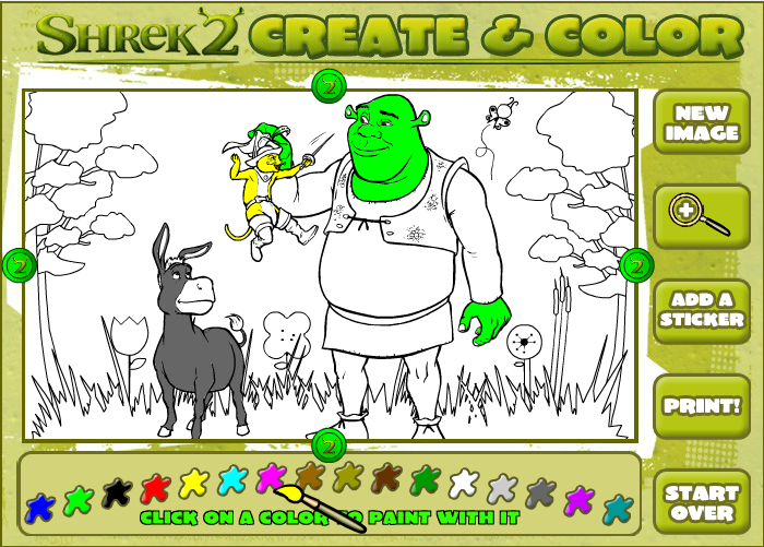 Shrek 2 Create & Color