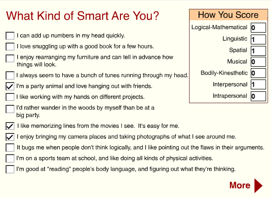 What Kind of Smart Are You?